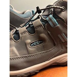 Keen Women's Waterproof Leather Hiking Boots Gray Turquoise‎ Ankle Boots